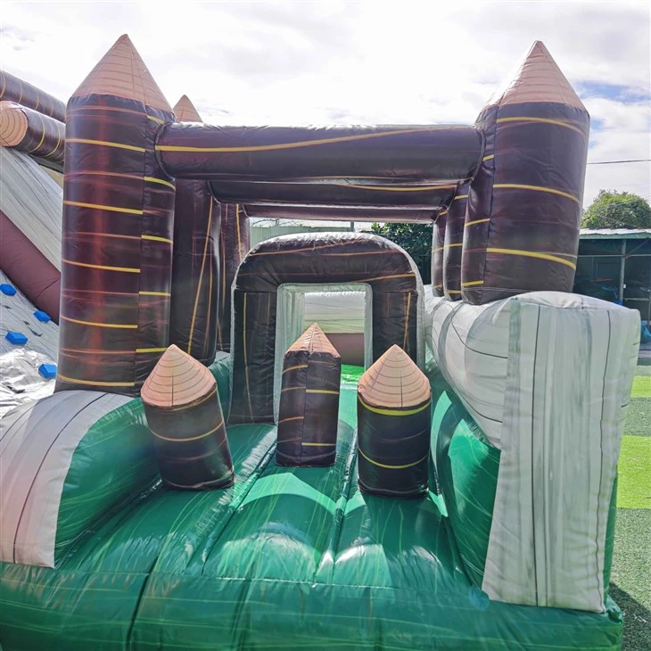 Inflatable Jungle Obstacle Course With Slide Commercial Inflatable Playground best
