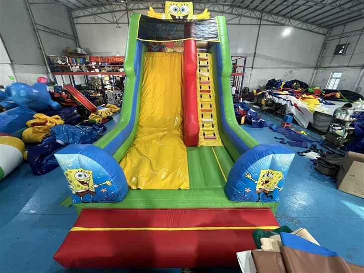 SpongeBob Themed Commercial Inflatable Dry Slide factory