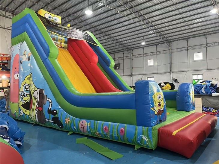 SpongeBob Themed Commercial Inflatable Dry Slide best
