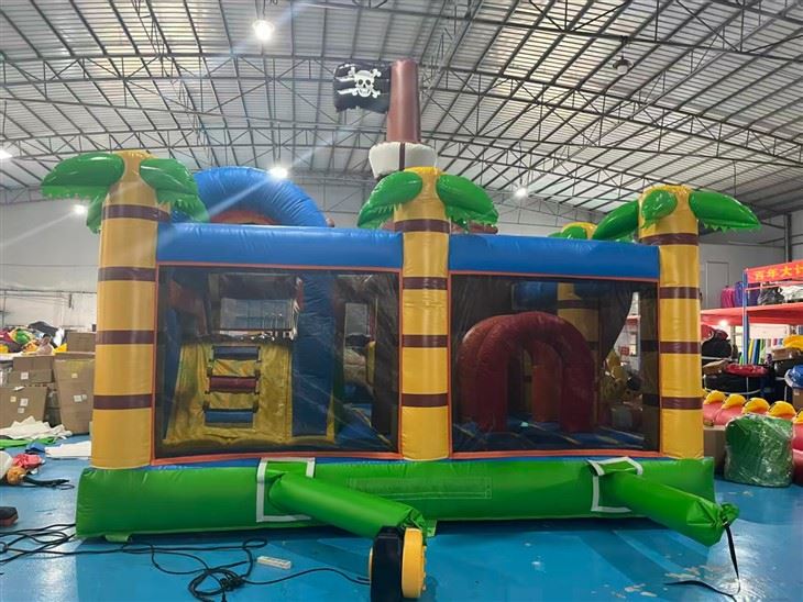 Pirate Ship Themed Inflatable Bounce House With Slide suppliers