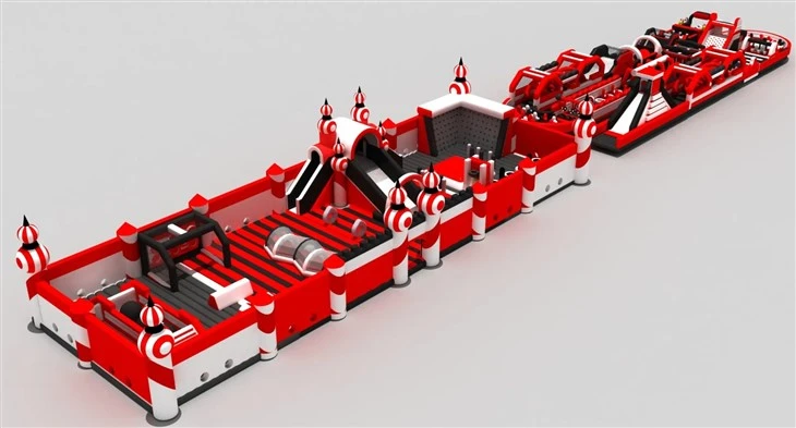 38m X 13m X 4.6m Commercial Giant Inflatable Obstacle Course best