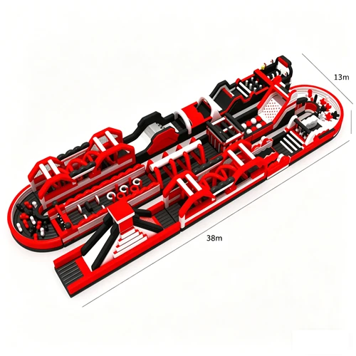 38m X 13m X 4.6m Commercial Giant Inflatable Obstacle Course high quality