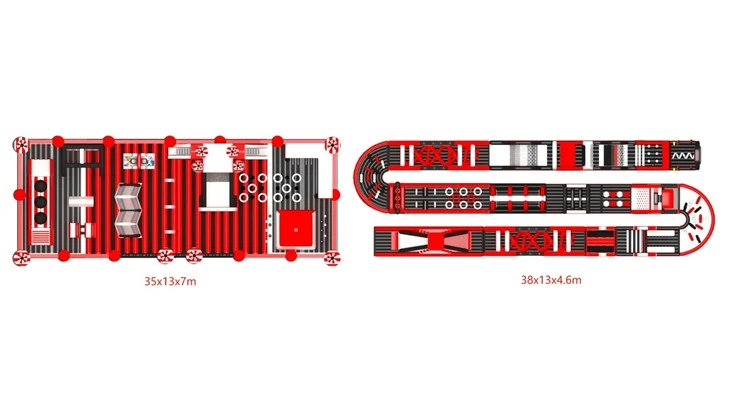 38m X 13m X 4.6m Commercial Giant Inflatable Obstacle Course price
