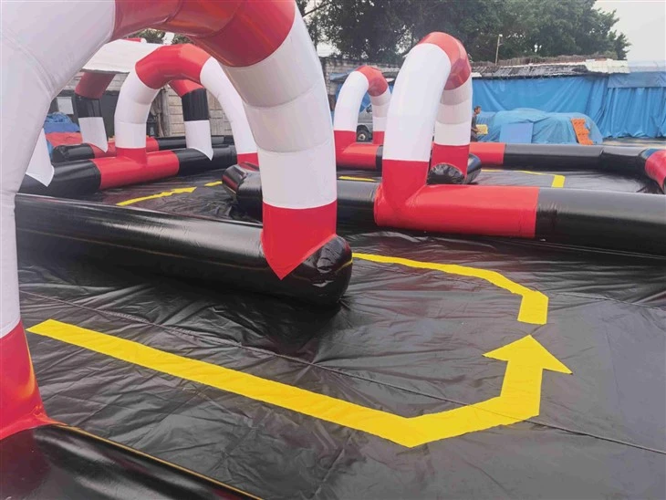 Commercial Go Kart Track Safety Fence | Inflatable Racing Barrier Manufacturer factory