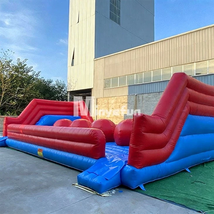Commercial Inflatable Big Baller Wipeout Challenge Course best