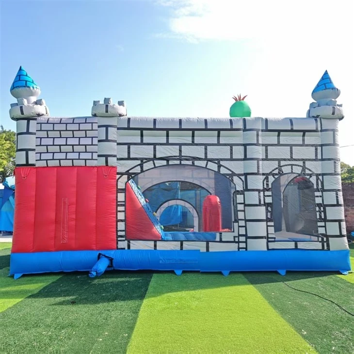 Dragon Castle Inflatable Bounce House Combo Medieval Bouncy Castle With Slide high quality