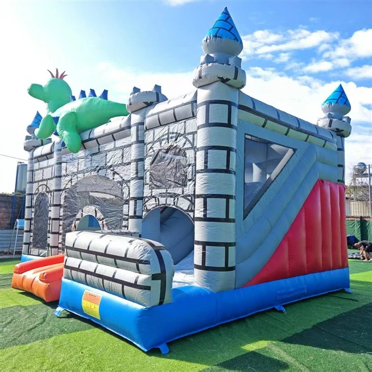 Dragon Castle Inflatable Bounce House Combo Medieval Bouncy Castle With Slide best