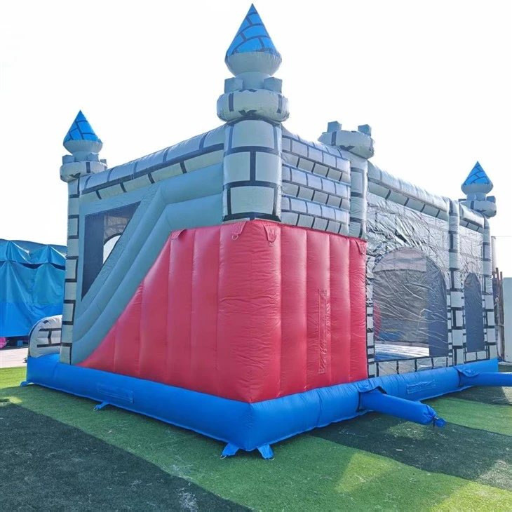 Dragon Castle Inflatable Bounce House Combo Medieval Bouncy Castle With Slide factory