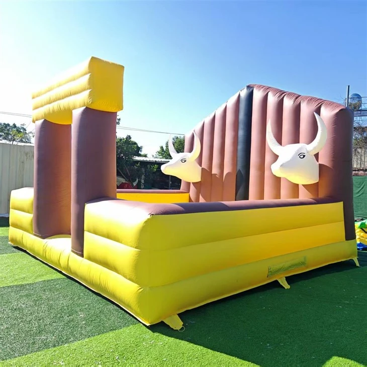 Inflatable Mechanical Bull Riding Arena Commercial Inflatable Bull Mattress factory