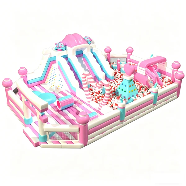 12x16x5.8m Pastel Dreamland Inflatable Adventure Park