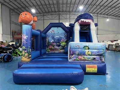 5x4x4m Inflatable Bounce Shark Combo