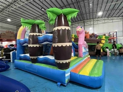 Inflatable Bounce House 5x4x4m Flamingo Combo