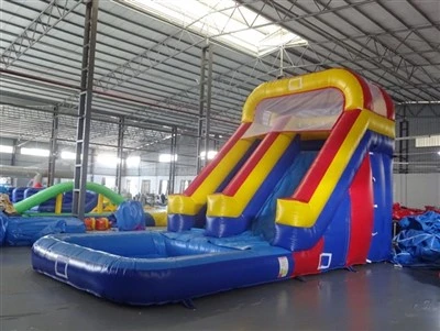 Commercial Inflatable Water Slide With Pool