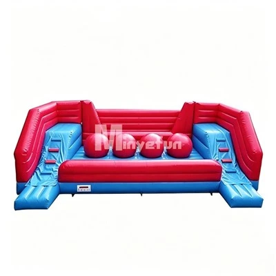 Commercial Inflatable Big Baller Wipeout Challenge Course