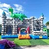 Dragon Castle Inflatable Bounce House Combo Medieval Bouncy Castle With Slide