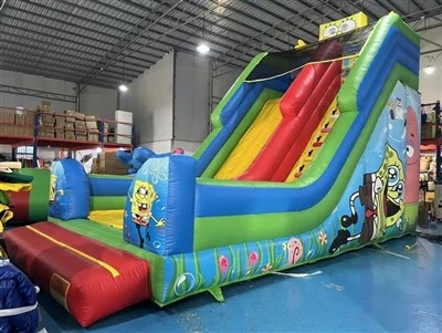 SpongeBob Themed Commercial Inflatable Dry Slide