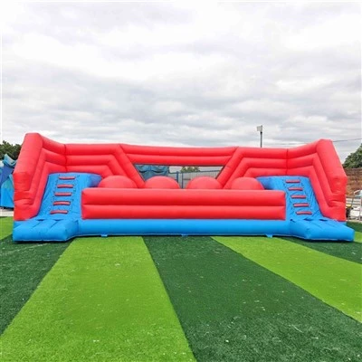 Inflatable Wipeout Big Ball Obstacle Course Commercial Inflatable Challenge Game
